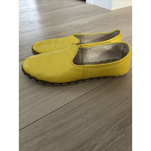 Sabah Women’s Handmade Leather Loafers In Yellow Size 38 - Picture 4 of 8
